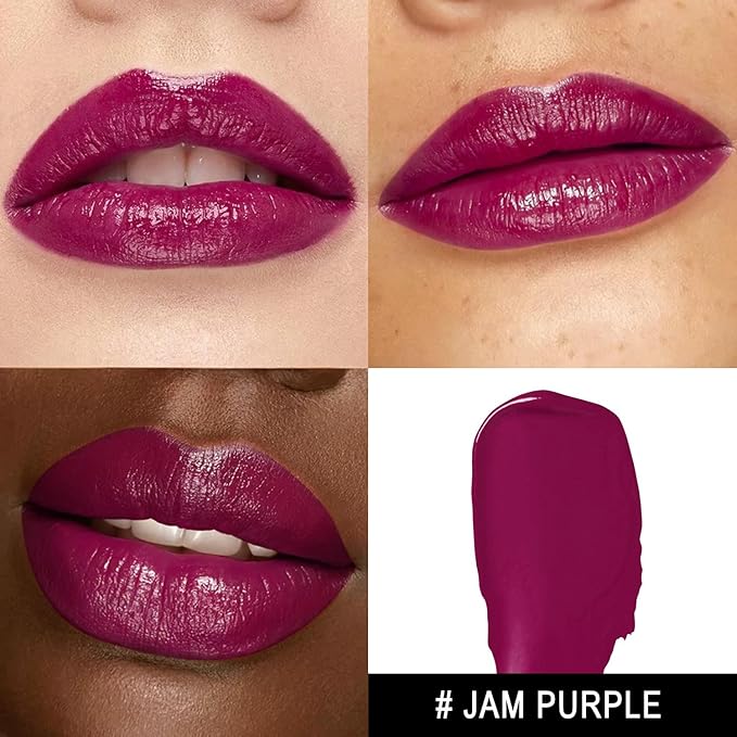 MAKI YIKA Moisture Purple Lipstick for Women Hydrate Lip Gloss for Dry Cracked Lips Weightless Glossy Lip Color Juicy Finish,MA067 Jam Purple-Velvo Beauty