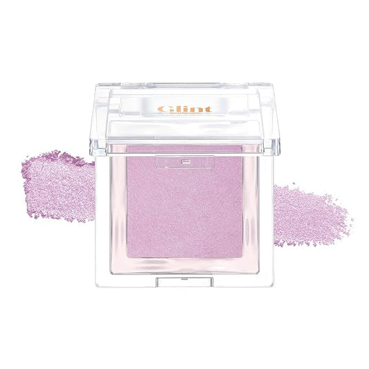 Glint Baked Blush (Pale Lilac, 0.08oz) - Long-Lasting, All-Day Face Blush Powder for a Natural Look. Korean Skin Care, Korean Makeup. Blendable Color for Eyes, Cheeks & Body.-Velvo Beauty