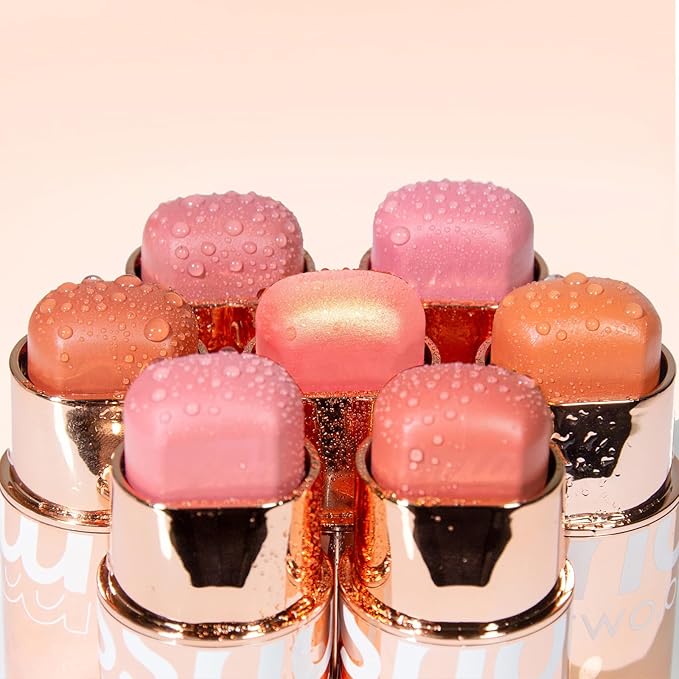 Blush Stick for Cheeks Makeup,Waterproof Cream Blush Face Stick Multi-Use Lip and Cheek Tint,Matte Shimmer Finish Lightweight Easy to Blend Natural Cream Blusher Makeup for All Skin Tones-Velvo Beauty