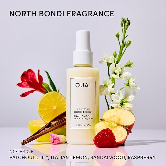 OUAI Leave In Conditioner & Heat Protectant Spray - Prime Hair for Style, Smooth Flyaways, Add Shine and Use as Detangling Spray - No Parabens, Sulfates or Phthalates (1.5 oz)-Velvo Beauty