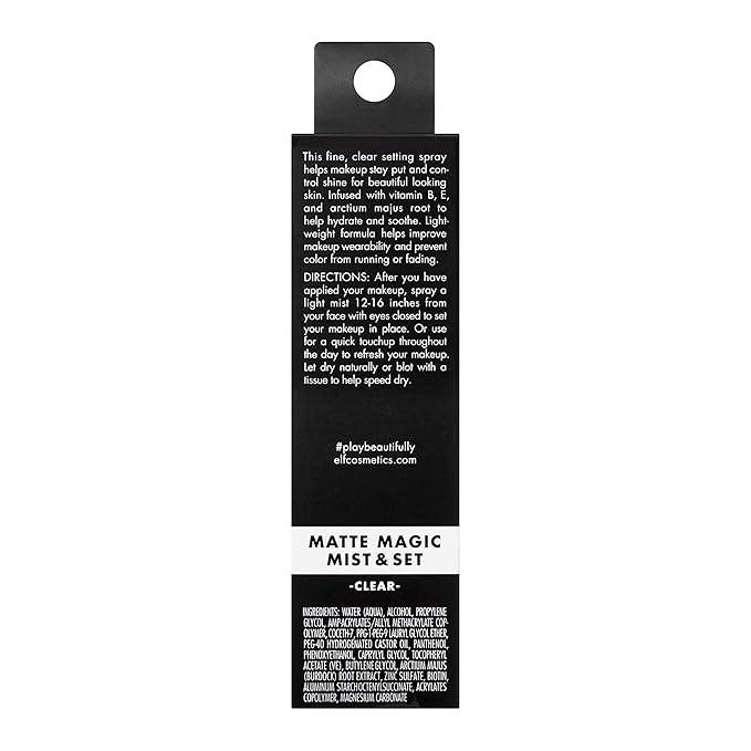 e.l.f. Matte Magic Mist & Set - Small, Lightweight, Long Lasting, Mattifying, Revitalizes, Controls Shine, Refreshes, Hydrates, All-Day Wear, 2.0 Fl Oz-Velvo Beauty