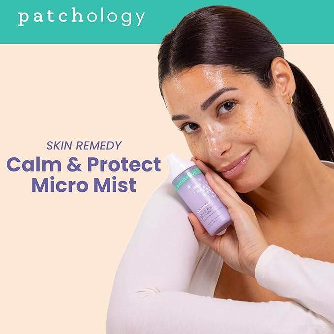 Patchology Skin Remedy Calm & Protect Micro Mist – Hydrating Facial Spray with Ectoin, Probiotics & Botanical Blend - Fragrance Free - Refines Pores & Leaves a Fresh Glow - 80 mL-Velvo Beauty