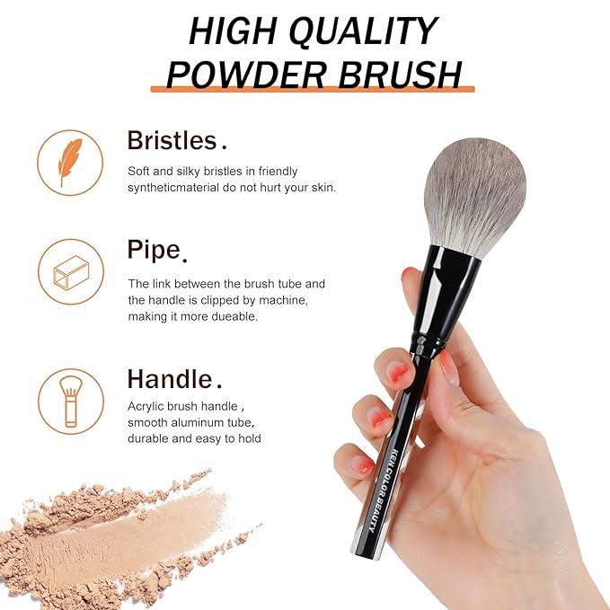 KENCOLOR Premium 13-Piece Makeup Brush Set with PU Travel Pouch – High-End Acrylic Handle, Soft Synthetic & Natural Bristles, Dense & Non-Absorbent, for Flawless Application-Velvo Beauty