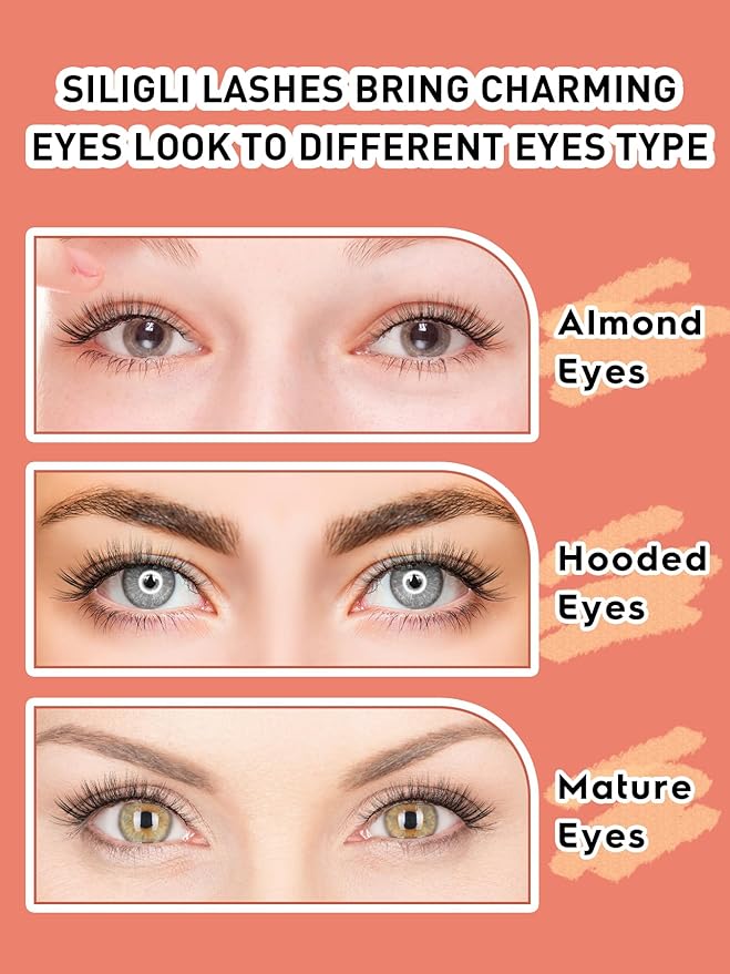 Wispy Cat Eye Lashes False Eyelashes Natural 10mm Short Lashes Pack Soft Strip Eyelash 3D Volume C Curl Natural Eyelashes 7 Pair Siligli Eyelashes-Velvo Beauty