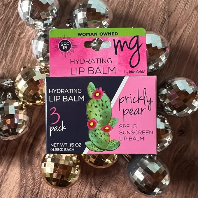 MG Signature Prickly Pear Lip Balms with SPF 15 (Pack of 3)-Velvo Beauty