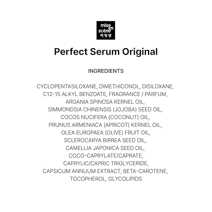 Mise En Scene Perfect Serum Original Bigger Size - Hair Oil for Frizzy & Dry Hair, Hydration and Nutrition Hair Essence for Damage Care, Floral Fragrance, Korean Hair Care Product, 3.71 Fl Oz.-Velvo Beauty