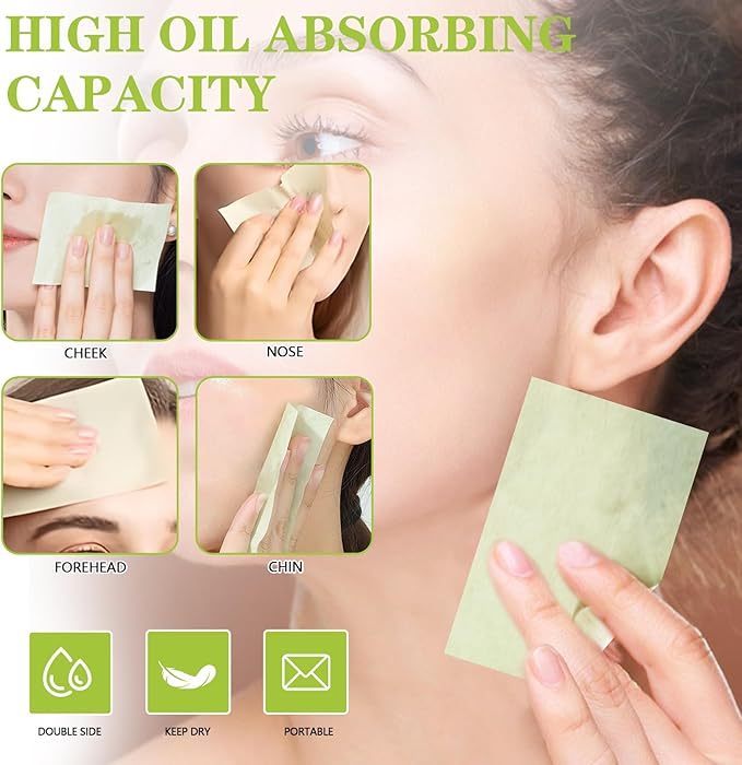 1000pcs Oil Blotting Sheets for Face, Blotting Paper for Oily Skin, Clean and Clear Oil Absorbing Sheets-Velvo Beauty