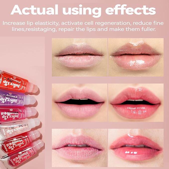 Roll On Plumping Lip Oil with Chili Extract, Fuller Lips Instantly, Ultra-Hydrating&Nourishing, Glossy Finish Lip Glow Oil, Fuller Booster Balm Moisturizing, Smooth, Define Your Lips (#03)-Velvo Beauty