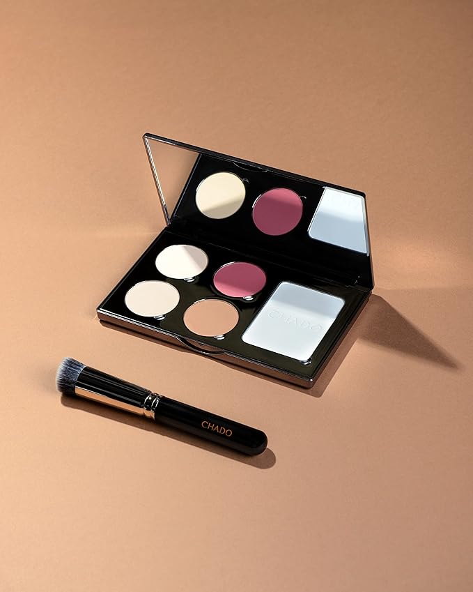 Monts & Merveilles Face Palette – Cream | Bronzer, Concealer, Contour, Blush, Setting Powder | Long Lasting | Face and Cheek Sculpting Palette | Refillable | Cruelty Free (Light to Medium Skin)-Velvo Beauty