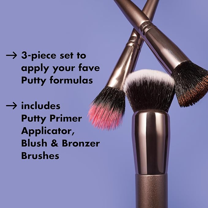 e.l.f. Putty Tools Trio, Set Of 3 Face Makeup Brushes For Putty Products, Helps You Easily Blend Putty Primer, Blush & Bronzer, Vegan & Cruelty-Free-Velvo Beauty