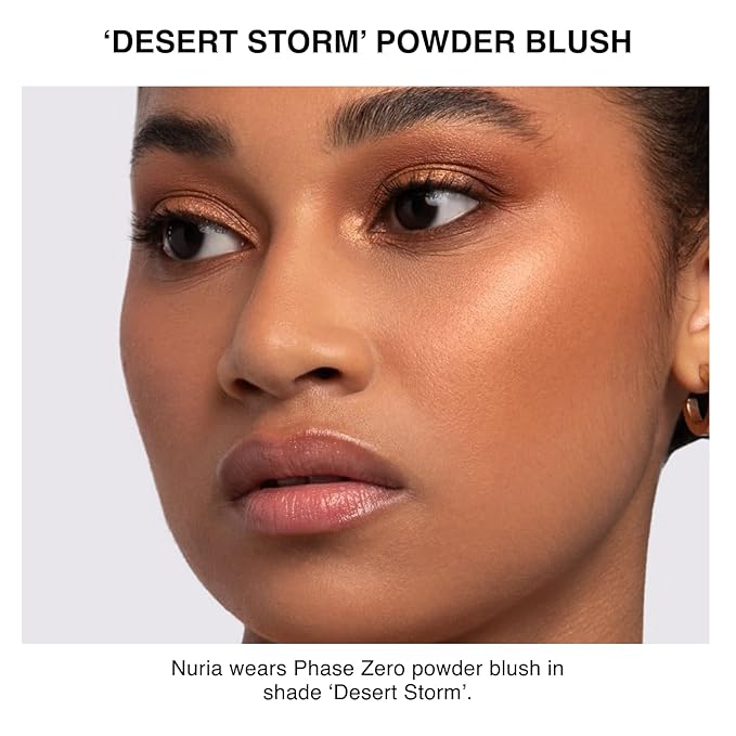 Makeup Powder Blusher - "Desert Storm" - 4g / 0.141 oz - Full Coverage, Natural Blush - Soft, Buildable Pink, Coral, Peach & Golden Hues-Velvo Beauty