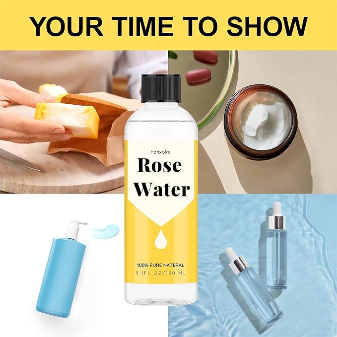 5.1 fl oz Rose Hydrosol for Face Hydrating Mist Hydration, 100% Pure Rose Water, Cleanses & Softens Skin, Promotes Healthy Skin Cell, Suitable for All Skin Types-Velvo Beauty
