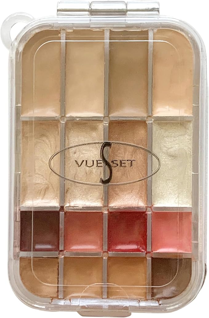 Lui, small empty makeup palette for depotting creams, 16 sections-Velvo Beauty