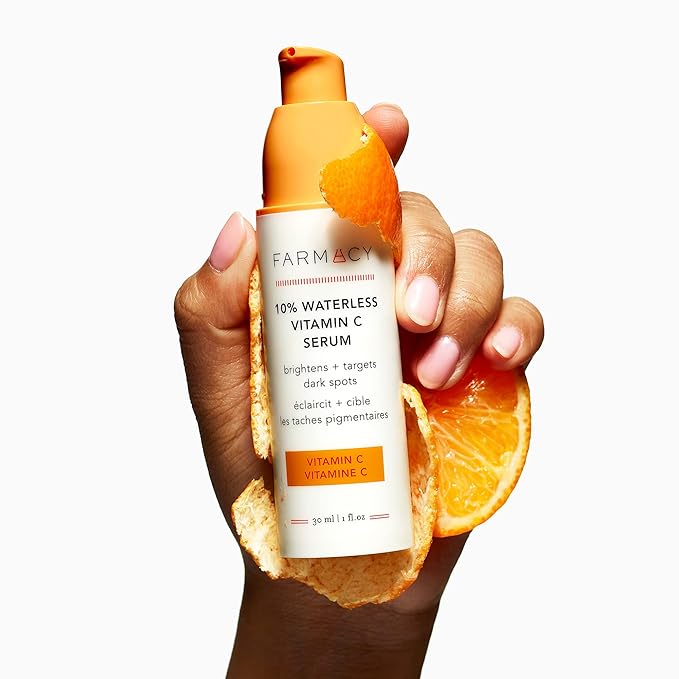 Farmacy 10% Vitamin C Serum for Face - Brightening Vitamin C Face Serum to Firm + Smooth Skin Texture - L Ascorbic Acid + Tangerine Peel Infused Skin Care to Hydrate and Even Skin Tone (30ml)-Velvo Beauty