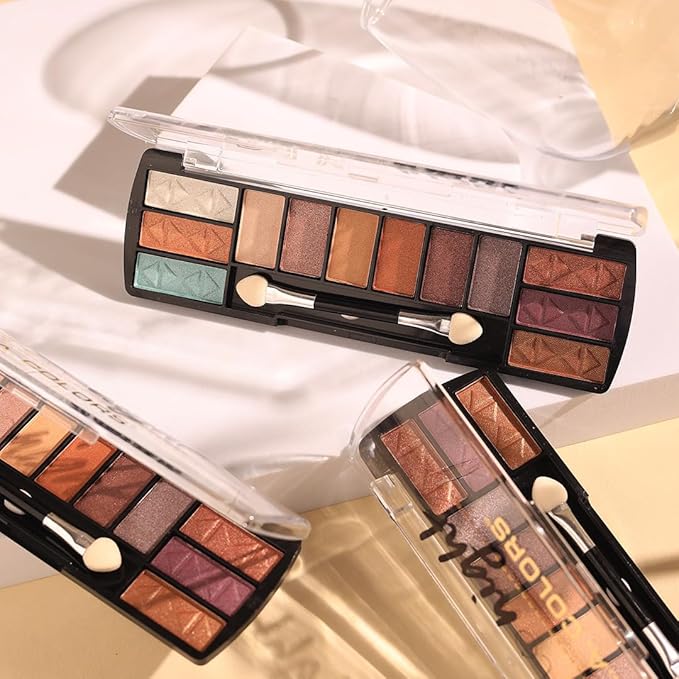 L.A. COLORS Day to Night 12 Color Eyeshadow, Sunset CES425-Velvo Beauty