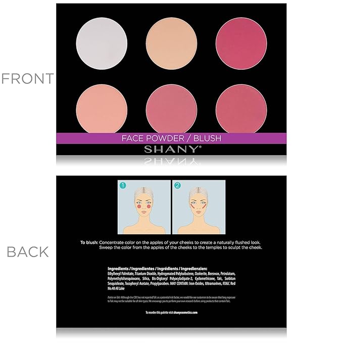 SHANY Cosmetics Shimmer & Matte Blush/Highlighter Face Palette - Layer 4 - Refill For The 6 Layer Mini Masterpiece Collection Makeup Set, Highlighter-Velvo Beauty