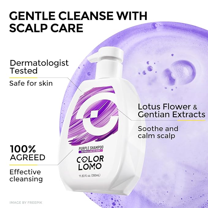 Ultra Color Safe Shampoo | Help Prevent Fading & Provide Subtle Color Replenishment | Prolong Color Vibrancy and Enhance Shine | Vegan & Cruelty-Free Formula | For Purple Color Treated Hair-Velvo Beauty