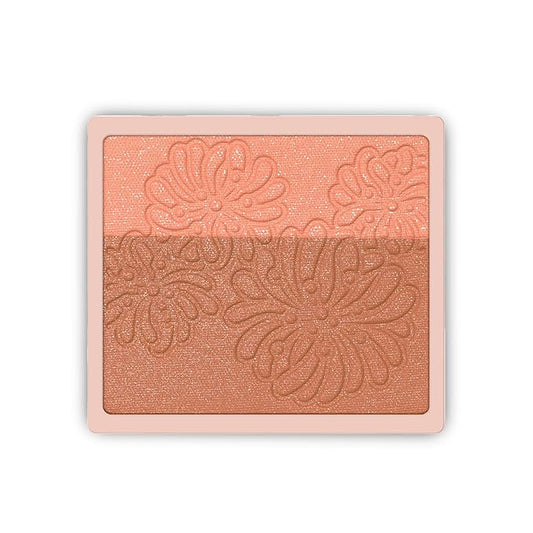 Paul & Joe Pressed Blush Palette Refill Only, Case Sold Separately, Oil-Absorbing Blush Powder, Bi-Color Face Blushes with Fitting Veil Powder, Light Orange and Brown, 09 Pain Perdu, 0.17 oz-Velvo Beauty