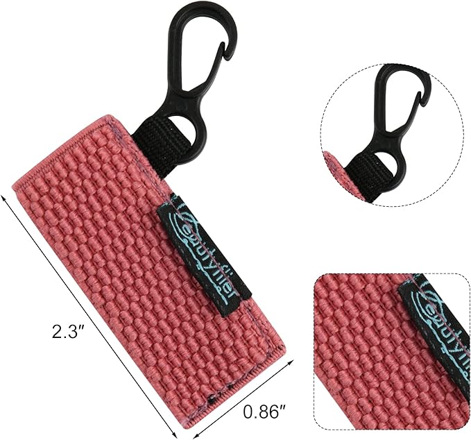 Beautyflier Keychain, Lip Balm Holder for Burts Bees Chapstick - 5pcs, Elastic, Stylish, Unique Designs, Attractive Color, Clip On, Lightweight, Red, Blue, Pink-Velvo Beauty