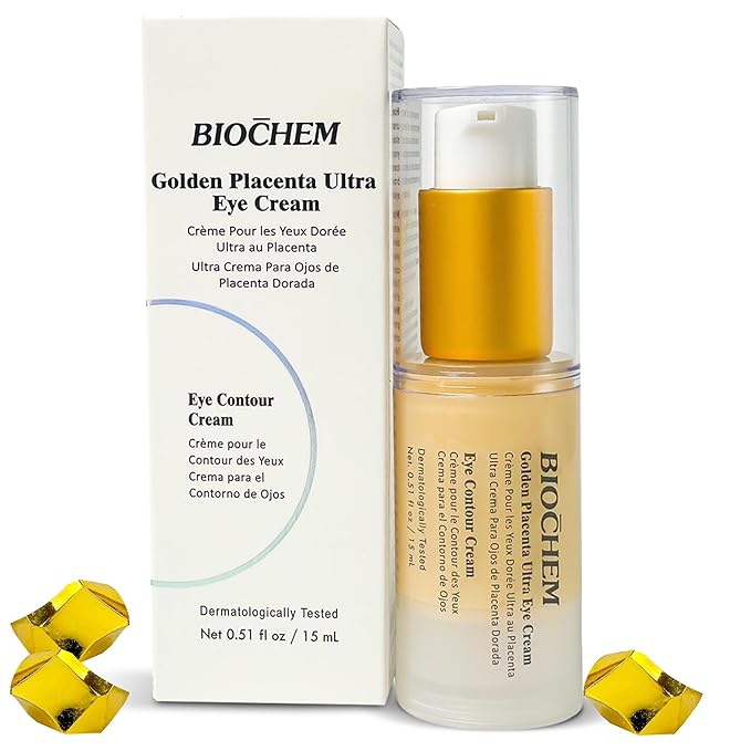 Golden Placenta Ultra Eye Cream - 0.51 fl oz / 15 ml, Luxury Eye Contour Treatment for Wrinkles and Dark Circles-Velvo Beauty
