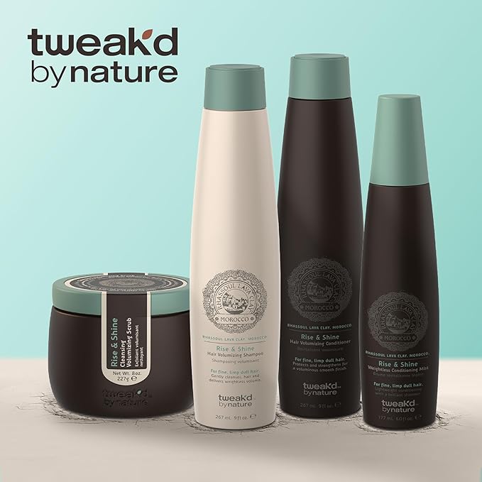 Tweak’d by Nature - Rise & Shine Hair Volumizing Conditioner for Fine Hair, Paraben Free and Sulfate Free Conditioner, Hydrating Hair Care for Soft, Tangle-Free Finish (33.8 ounces)-Velvo Beauty