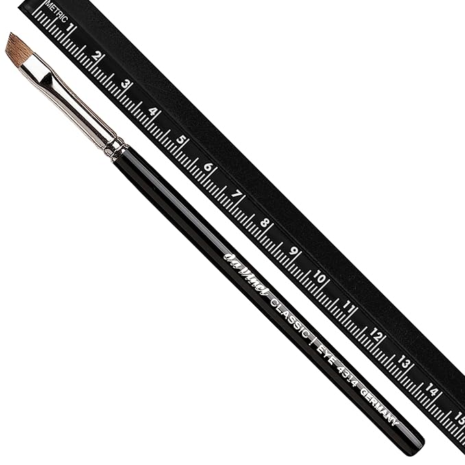 da Vinci Cosmetics Series 4314 Classic Eyeliner Brush, Angled Liner Russian Red Sable, 11.3 Gram-Velvo Beauty