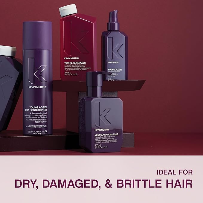 KEVIN.MURPHY YOUNG.AGAIN.WASH - Moisturising Shampoo - For Dry, Damaged & Brittle Hair - Hair Repair & Hydration - Amino Acids & Lotus Flower Extract - Sulphate & Paraben Free - 1 L / 33.8 fl oz-Velvo Beauty