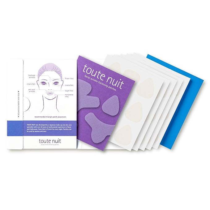Toute Nuit Wrinkle Patches – Triangle – Face Tape for Forehead, Eyes & Lips – Hypoallergenic Anti Wrinkle Patches – 45 Count, Made in USA-Velvo Beauty