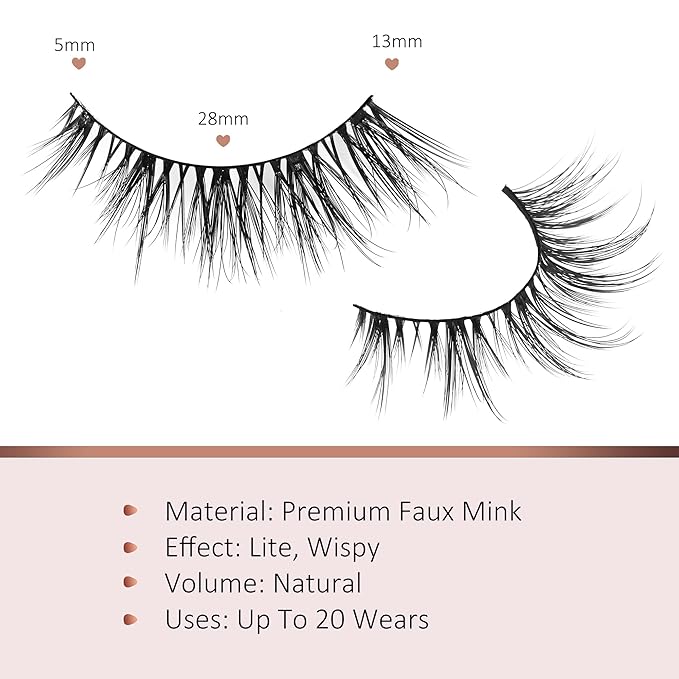 Onlyall Cat Eye Lashes Natural Lashes False Eyelashes Fox Eye Lashes False Lashes 7 Pairs D5-Velvo Beauty