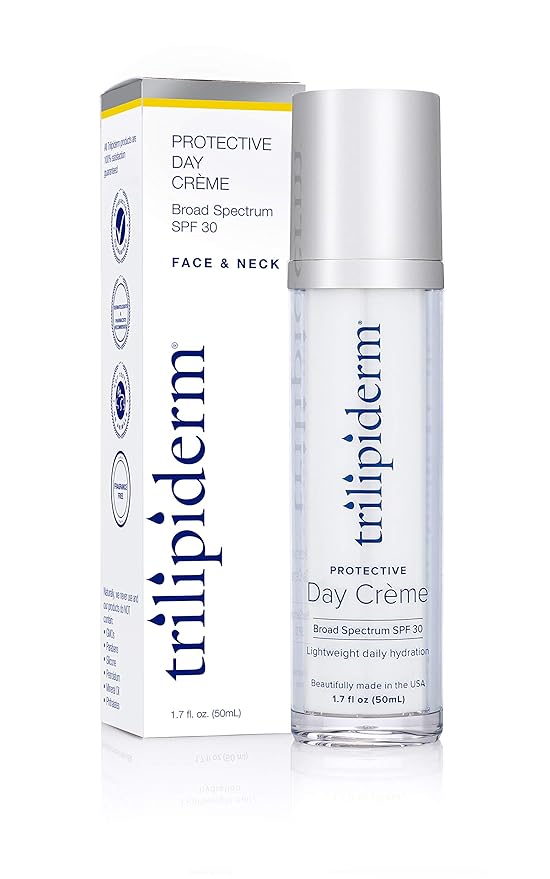 Trilipiderm Beach Lover Bundle- All-Body Moisture Retention Crème Sunscreen (8oz) & Protective Day Crème Broad Spectrum SPF 30 (1.7oz), Sunscreen Lotion UVA/UVB Set for Face, Body, Travel Size-Velvo Beauty