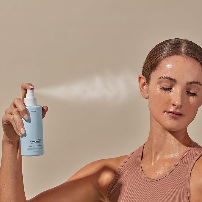 NuFACE Supercharged IonPlex Facial Mist - 3-in-1 Ultra-Fine Hydrating Face Mist & Pore Minimizer with Hyaluronic Acid + IonPlex Technology to Lock in Moisture and Enhance Microcurrent Treatment (5 oz)-Velvo Beauty