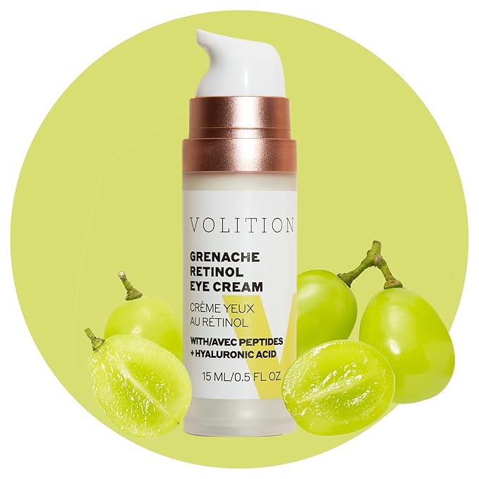 Volition Beauty Grenache Retinol Eye Cream - with Niacinamide & Peptides to Help Improve Look of Crows Feet & Wrinkles (15 ml / 0.5 fl oz)-Velvo Beauty