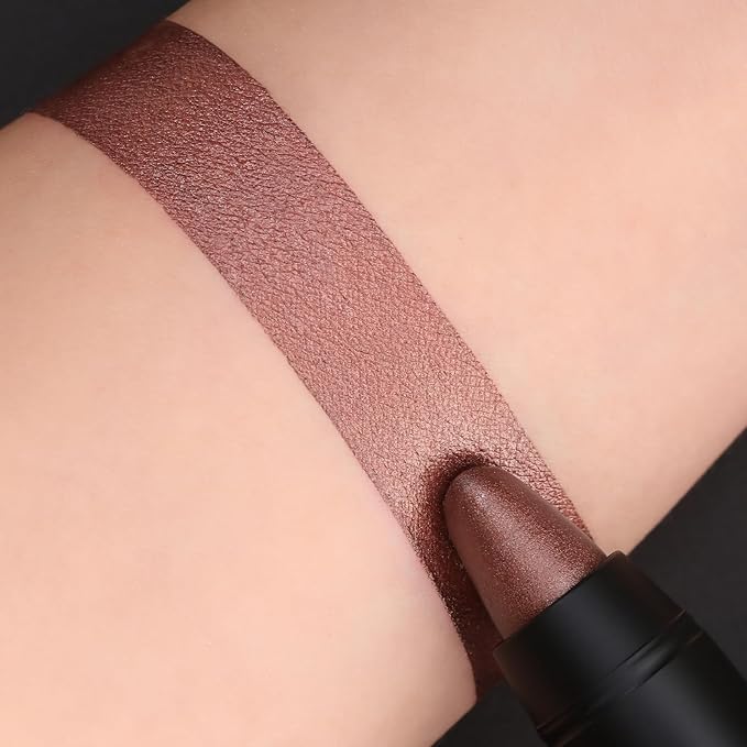 FOCALLURE Ultra Chic Metallic Lipstick,Rich Vitamin E Lip Crayon,Lightweight Shinning Color without Drying or Fading,Long Lasting Lips Makeup,#24 Copper-Velvo Beauty