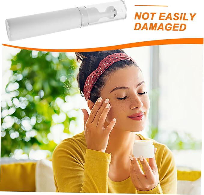 balacoo Creami Buttercream Essential Oil Eye Creams Refillable Cream Bottle Empty Roller Ball Applicator Eye Cream Applicator White Portable Acrylic Dispensing Bottle Travel-Velvo Beauty