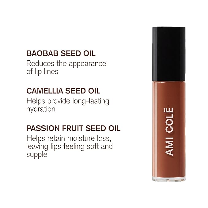 AMI COLÉ Hydrating Lip Treatment Oil 3in1 multitasker for your lips (Excellence), tinted lip gloss, hydrating lip gloss, moisturizing, natural-Velvo Beauty