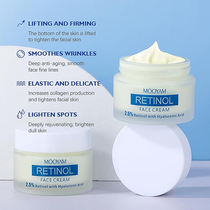 Retinol Cream, Retinol Moisturizer for Face and Neck, Wrinkle Cream for Face, Retinol Complex,Wrinkle Cream Anti Aging Retinol Facial Cream with Hyaluronic Acid, Collagen cream,Anti aging cream.-Velvo Beauty