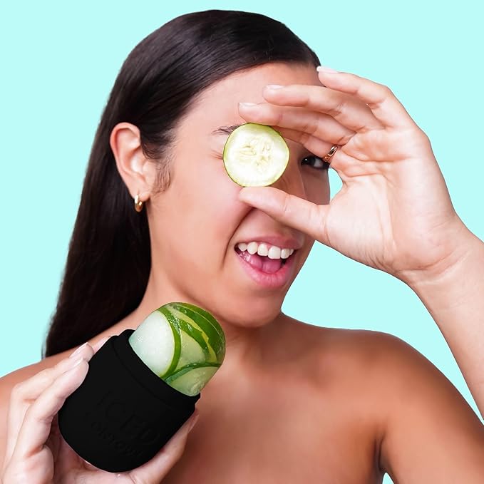 Ice Roller for Face, Ice Face Roller for Eyes, Neck and Cold Therapy for Injuries. Ice Mold for Face Massager, Skin Care. Remove Fine Lines, Shrink Pores, Reduce Acne (White)-Velvo Beauty