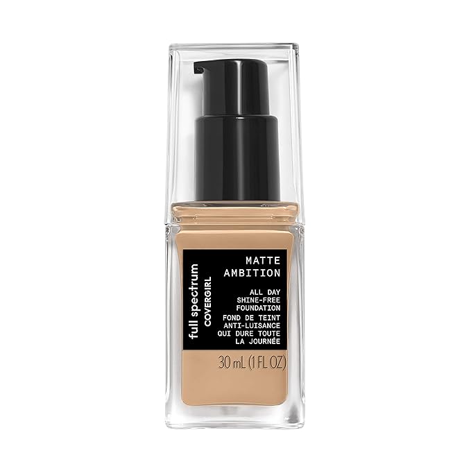 COVERGIRL Matte Ambition, All Day Foundation, Medium Cool 1, 1.01 Ounce-Velvo Beauty