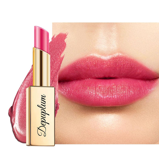 Red Pink Lipstick Moisturizing for Women Shimmer Tinted Lip Balm Hydrating Nourishing Rasberry Lip Gloss Vegan& Cruelty Free Lip Makeup, ZG116 Crystal-Velvo Beauty