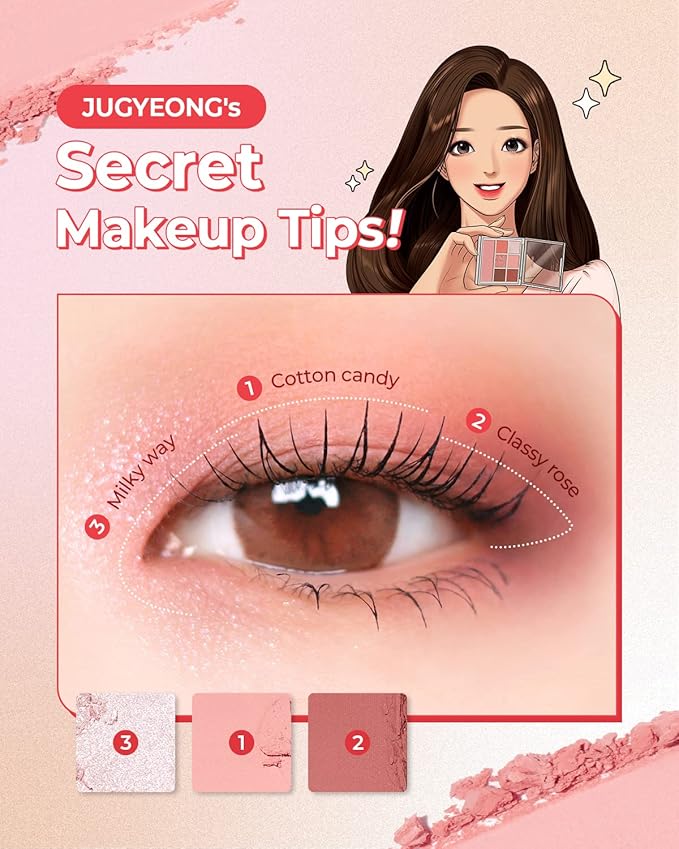 AMTS x True Beauty Edition - Some Love EyeShadow Makeup Palette | Matte Shimmer Metallic, Long Lasting, Cheek blush, All My Things, K Beauty, Pink Gold makeup-Velvo Beauty