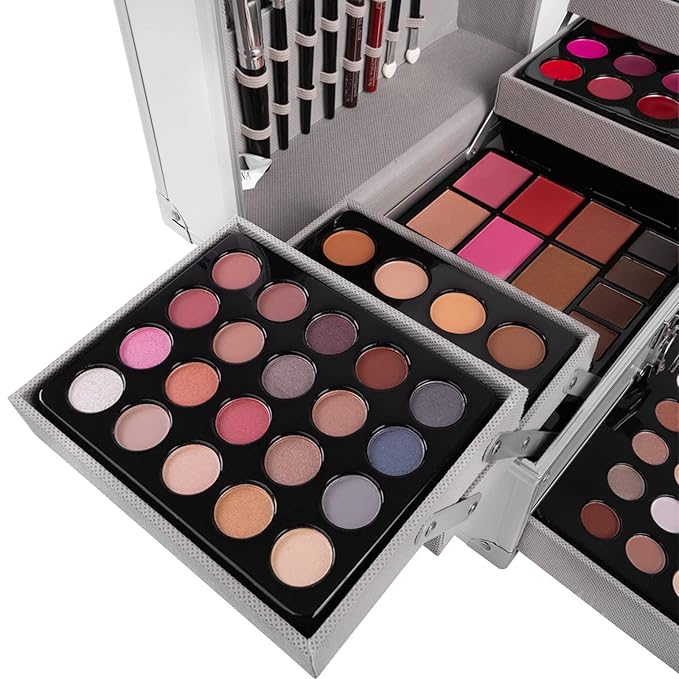 132 Colors All-in-one Makeup Palette Cosmetic Contouring Kit Gift Box Combination with Eyeshadow, Cream Concealer, Eyebrow Powder, Lip Gloss, Blush and Face Pressed Powder-Velvo Beauty