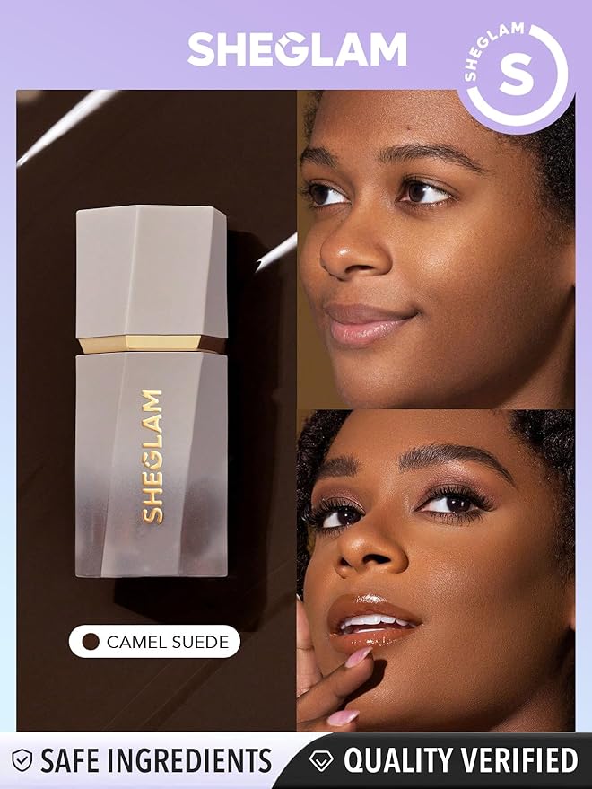 SHEGLAM Sun Sculpt Cool Toned Liquid Contour Stick Long Lasting Cream Bronzer Makeup - Camel Suede-Velvo Beauty