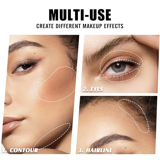 Contour Palette with Brush, Cream Contour Powder Palette Bronzer Powder Matte Bronzer Palette Cool Toned Contour Kit with Mirror for Face Sculpting Contour Makeup (#C01 Soft Grey)-Velvo Beauty