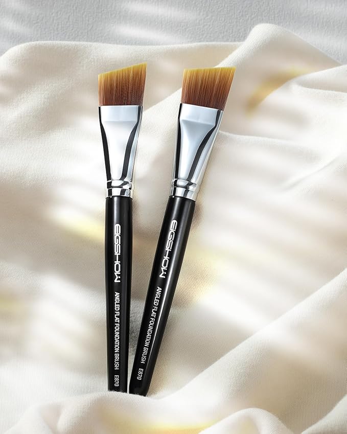 EIGSHOW Flat Foundation Brush, Vegan Synthetic Bristles, Streak Free Application, Face Makeup Brush For Blending Liquid, Cream, Face Mask (E870B)-Velvo Beauty