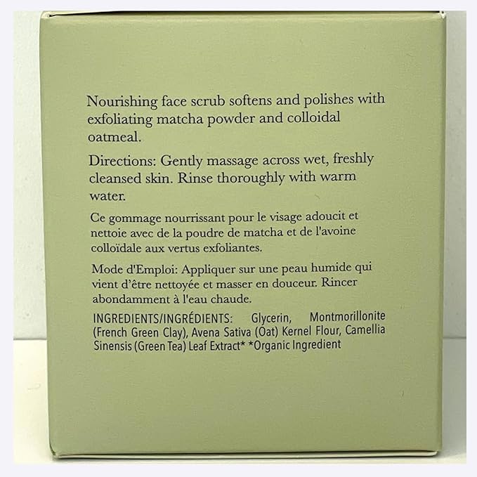 100% PURE Matcha Oat Face Scrub Facial for Glowy Radiant Skin Exfoliator & Pore Minimizer Natural Skincare for Women & Men, Vegan - 3 oz-Velvo Beauty