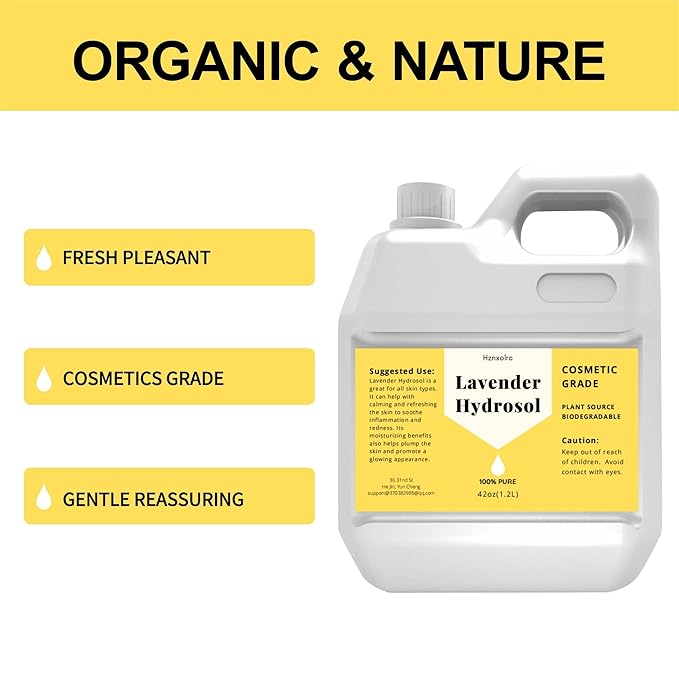 42 oz Lavender Hydrosol for Face Hydrating Mist Hydration, 100% Pure Lavender Water, Cleanses & Softens, Promotes Healthy Skin Cell, Suitable for All Skin Types-Velvo Beauty