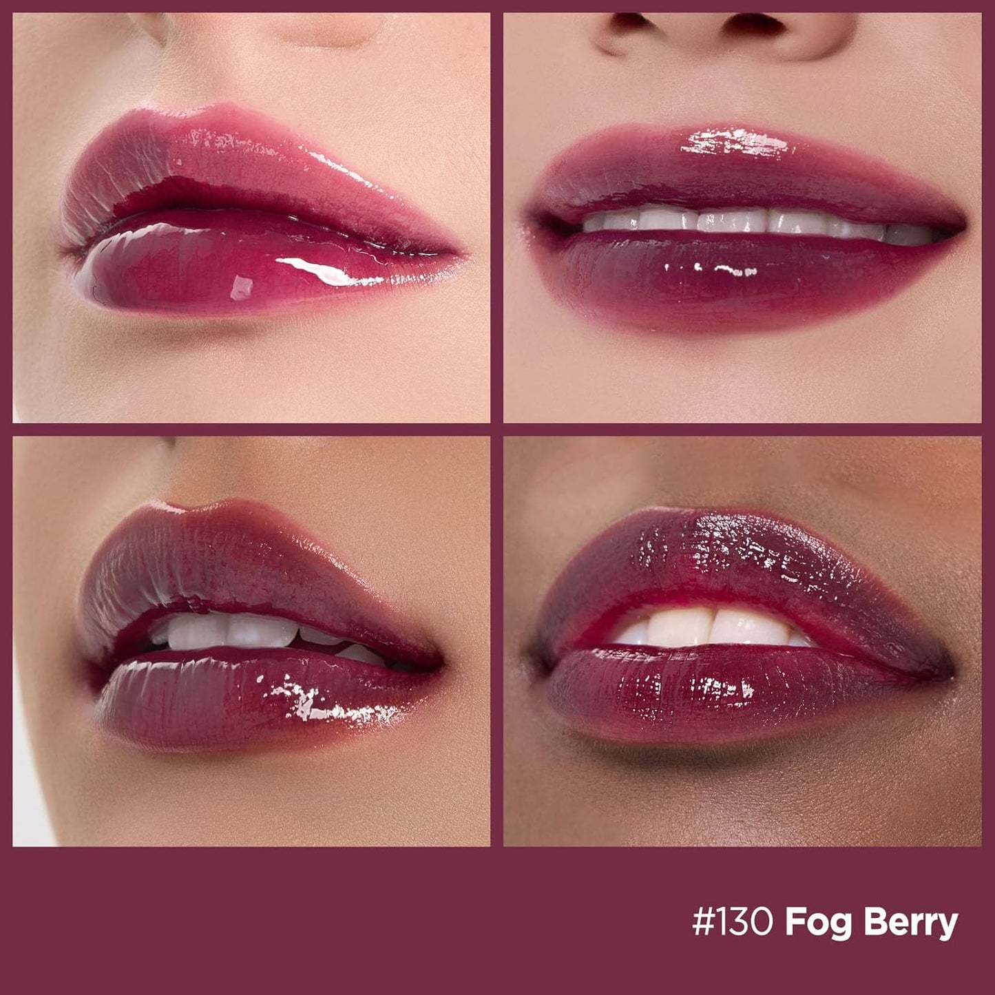 Laka Fruity Glam Lip Tint Mini, Glowing Lip Stain with Wide Color Spectrum, Hydrating & Lightweight Texture, Long-Lasting Bold Stain, Non-Sticky, Vegan, K-Beauty (#130 Fog Berry)-Velvo Beauty