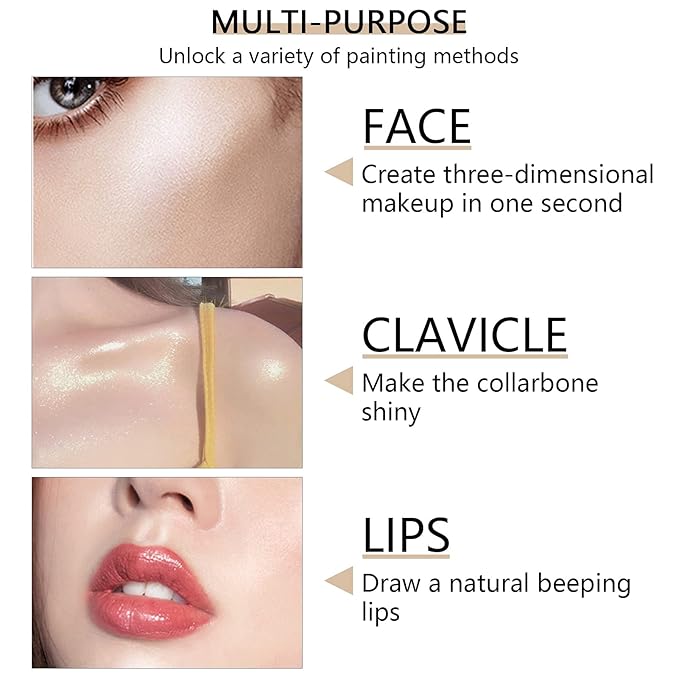 Face Highlighter Makeup Palette Kit, Shimmer Glitter Highlight Contouring Palette Natural Nude Shiny Contour Highlight Makeup Illuminator Highlighter Concealer Palette with brush (Nude Pink)-Velvo Beauty