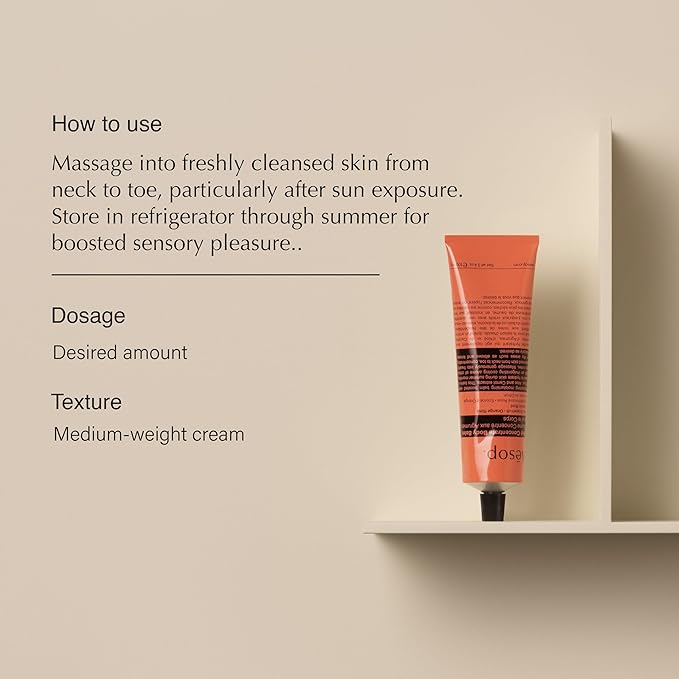 Aesop Rind Concentrate Travel Body Balm | Nourish and Smooth Skin with Shea and Cocoa Butter | Aloe Vera Juice to Soothe and Hydrate | 3.4oz / 100mL-Velvo Beauty