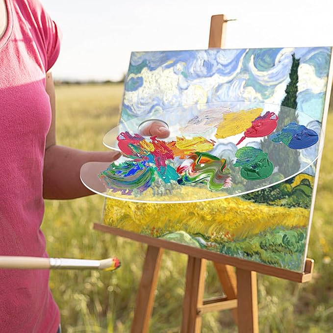 5PCS Acrylic Paint Palette Clear Paint Pallet,Transparent Non-Stick Oil Paint Palette with Protective Kraft for Craft DIY Art Painting Palette- Adults & Kids-Velvo Beauty